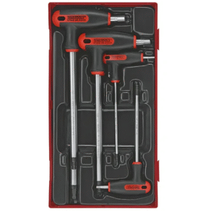 TENG 7PCE T-HANDLE AF HEX DRIVER SET - TC-TRAY