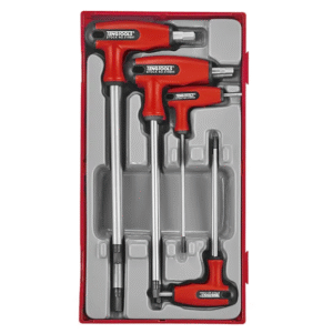 TENG 7PCE T-HANDLE METRIC HEX DRIVER SET (N) - TC-TRAY