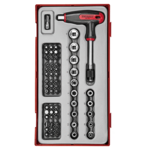 TENG 62PCE T-HANDLE SOCKET & BITS SET - TC-TRAY