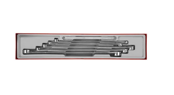 TENG 6PCE EXTRA LONG RING SPANNER SET 8-24MM - TTX-TRAY