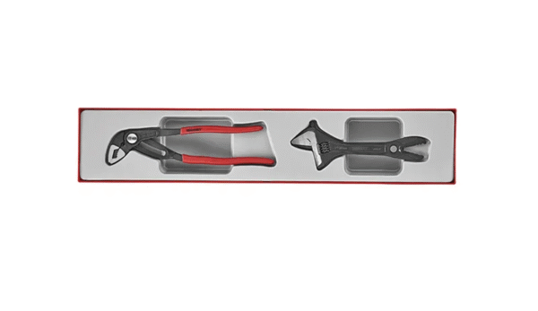 TENG 2PCE PLIER/ADJUSTABLE WRENCH SET - TTX-TRAY