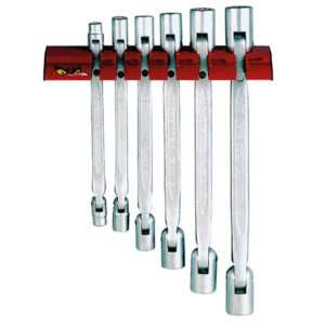 TENG 6PCE D-FLEX MM WRENCH SET 8-19MM W/WALL RACK