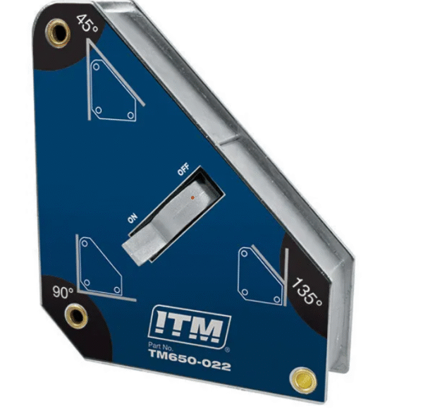 SWITCHABLE WELDING MAGNET, 55KGS FORCE, 150MM, 45°, 90° & 135°, POWERFUL NdFeB MAGNET
