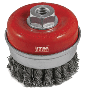 ITM TWIST KNOT CUP BRUSH STAINLESS STEEL
