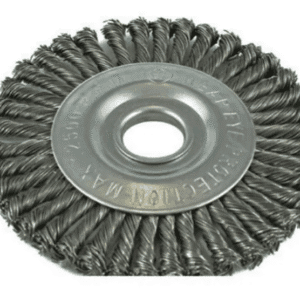 ITM TWIST KNOT PIPELINE WHEEL BRUSH STEEL 125MM, 22.2MM BORE