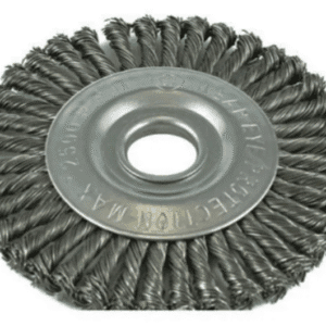 ITM TWIST KNOT PIPELINE WHEEL BRUSH STEEL 178MM, 22.2MM BORE