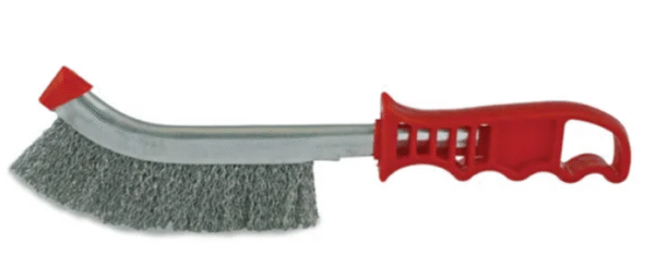 ITM HAND BRUSH SCRATCH, PLASTIC HANDLE, STEEL WIRE