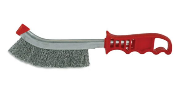 ITM HAND BRUSH SCRATCH, PLASTIC HANDLE, STAINLESS STEEL WIRE
