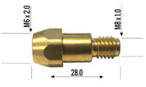 TIP ADAPTOR M6 36 LONG PK2