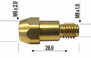 TIP ADAPTOR M8 36 LONG PK2
