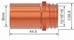 NOZZLE 20MM FIXED 400AMP TW PK2
