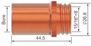 NOZZLE 16MM FIXED 500AMP TW PK2
