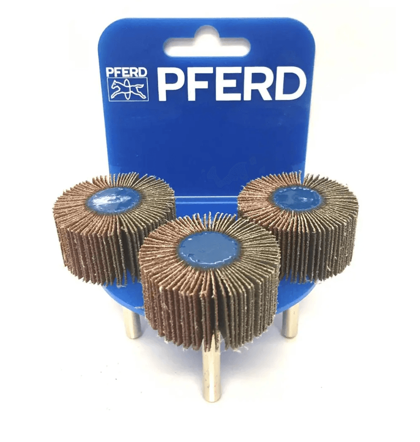 PFERD 40 x 20mm 60-Grit Mounted Flap Wheel - 3 Piece