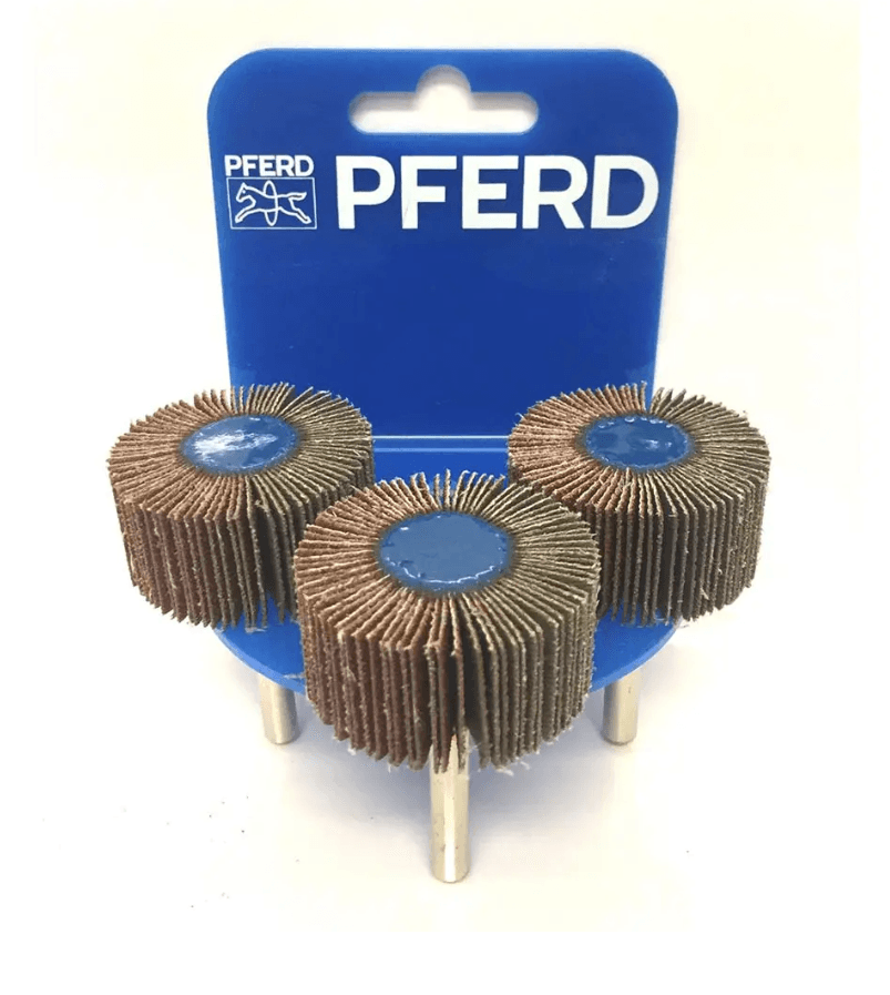 PFERD 40 x 20mm 80-Grit Mounted Flap Wheel - 3 Piece