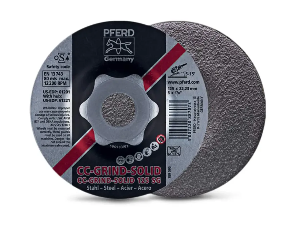 PFERD 125mm Grinding Disc for Steel & Stainless - CC-GRIND-SOLID