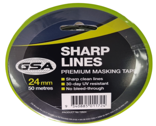 GSA SHARP LINES 30-DAY MASKING TAPE 24MM X 50M