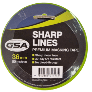GSA SHARP LINES 30-DAY MASKING TAPE 36MM X 50M