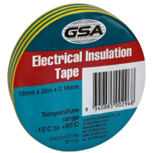 GSA ELECTRICAL TAPE EARTH 0.18MM - 19MM X 20M