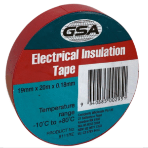 GSA ELECTRICAL TAPE RAINBOW PACK 0.18MM - 19MM X 20M