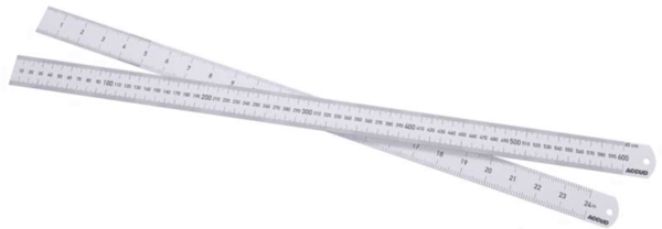 600mm Stainless Dual Scale Ruler