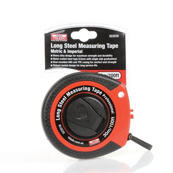TOLEDO MEASURING TAPE LONG STEEL 30M - Image 5